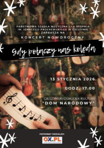 Koncert Noworoczny PSM w Cieszynie - plakat
